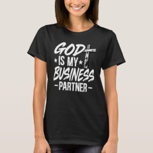 Camiseta Emprendedor Dios es mi socio de negocios CEO Motiv