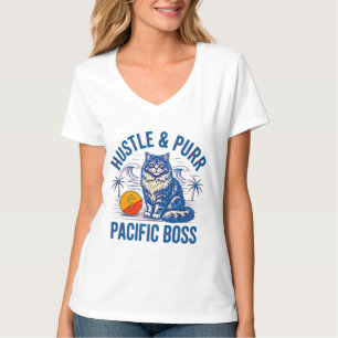 Camiseta Emprendedora Ajetreo Ronroneo Pacífico - Dinero Ma