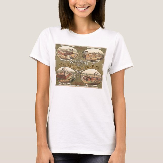Camiseta Empresa de fabricación Whitman & Barnes. (Anverso)