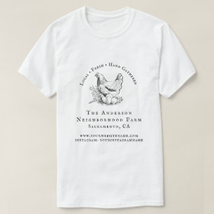 Camiseta Empresa de la familia de scripts de pollo dibujado