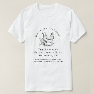 Camiseta Empresa de la familia de scripts de pollo dibujado