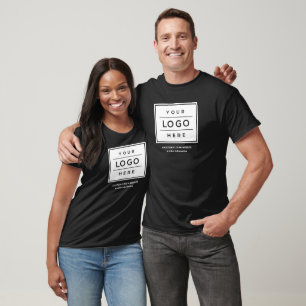 Camiseta Empresa de Logotipo de Negocio Negro Personal de l