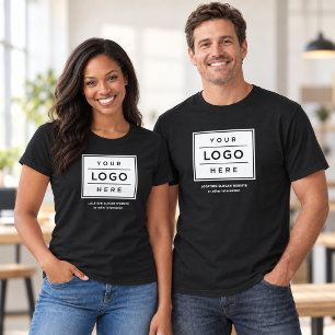 Camiseta Empresa de Logotipo de Negocio Negro Personal de l