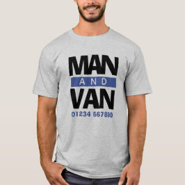 Camiseta Empresa de Mudanzas Courier Hombre y Furgoneta