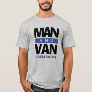 Camiseta Empresa de Mudanzas Courier Hombre y Furgoneta