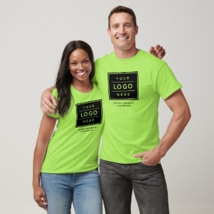 Camiseta Empresa de promoción de logotipo verde lima