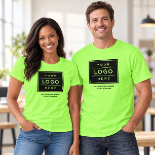 Camiseta Empresa de promoción de logotipo verde lima