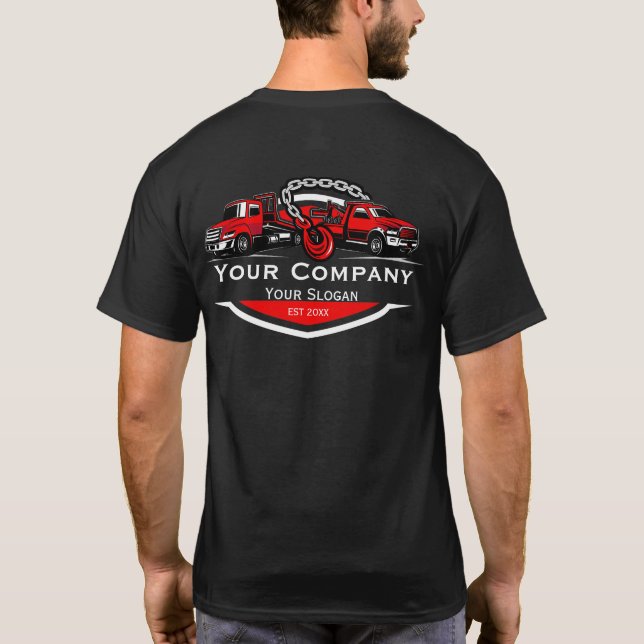 Camiseta Empresa de Remolque Profesional, Servicio de Arras (Reverso)