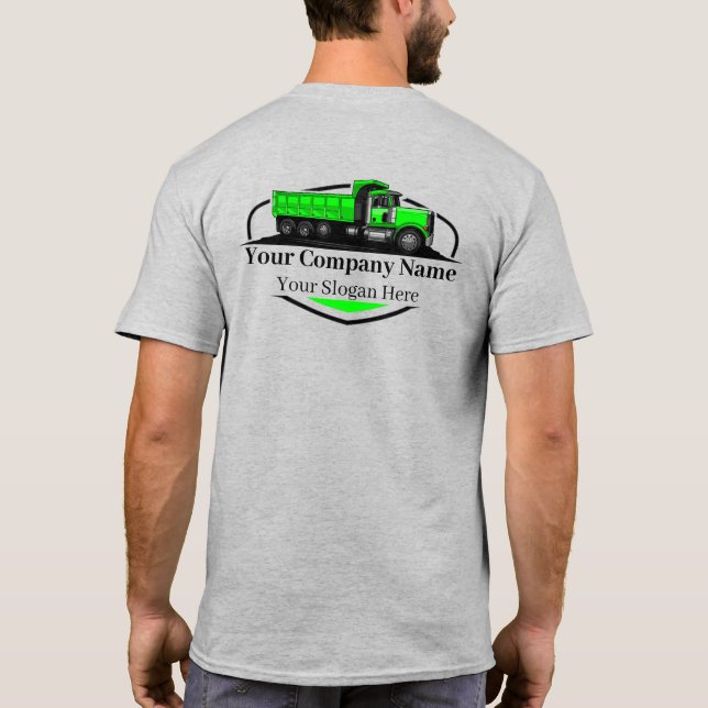 Camiseta Empresa de transporte de camiones de volquete prof (Reverso)