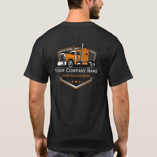 Camiseta Empresa de transporte de camiones profesional (Reverso)