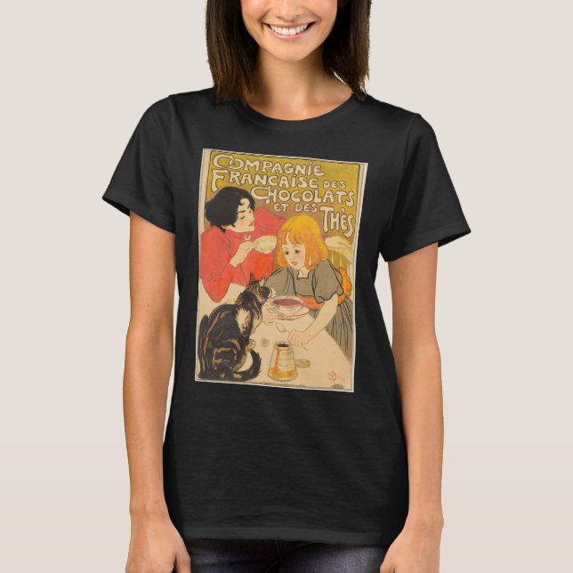 Camiseta Empresa francesa de chocolate y té, Art Nouveau (Anverso)
