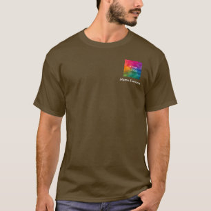 Camiseta Empresarial su logotipo aquí Marrón de empleados
