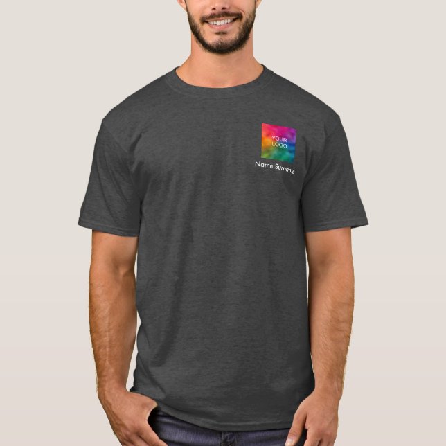 Camiseta Empresarial su logotipo aquí Personalizado Emplead (Anverso)