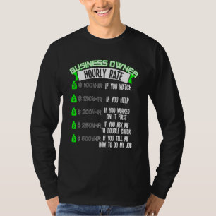 Camiseta Empresario de calificación por hora