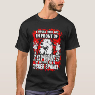 Camiseta Empujar Delante De Zombies Para Salvar Mi Español