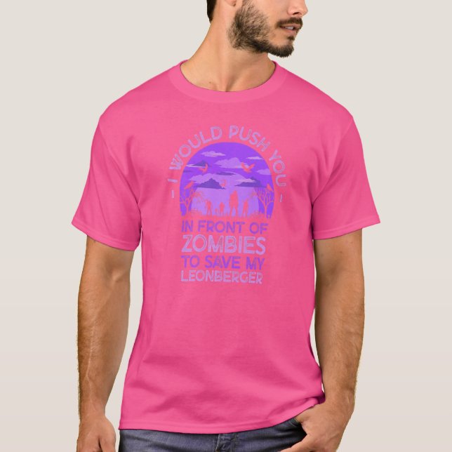 Camiseta Empujarte En Zombies Para Salvar A Mi Funny Leonbe (Anverso)