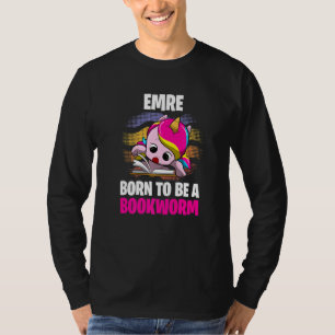 Camiseta Emre Nació Para Ser Un Gusano De Libros Personaliz