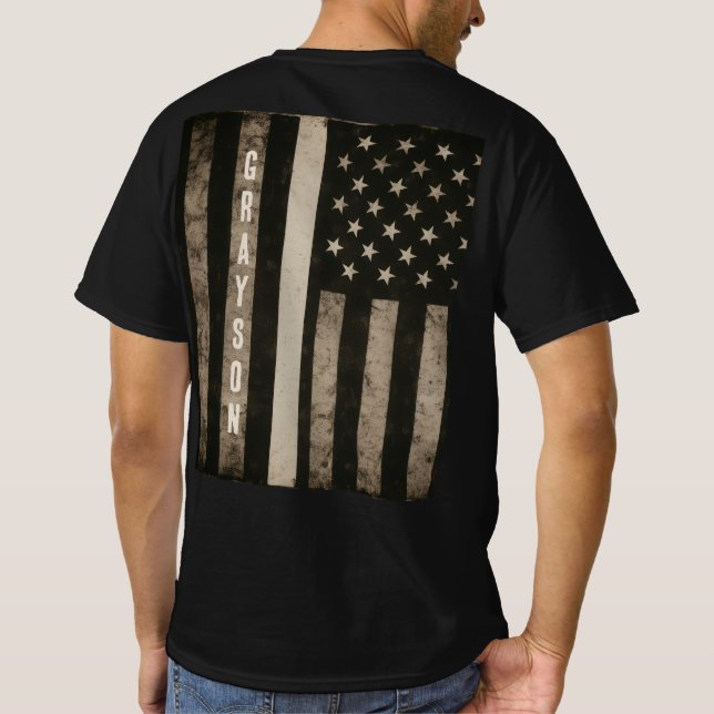 Camiseta EMS delgada de la línea blanca personaliz (Reverso)