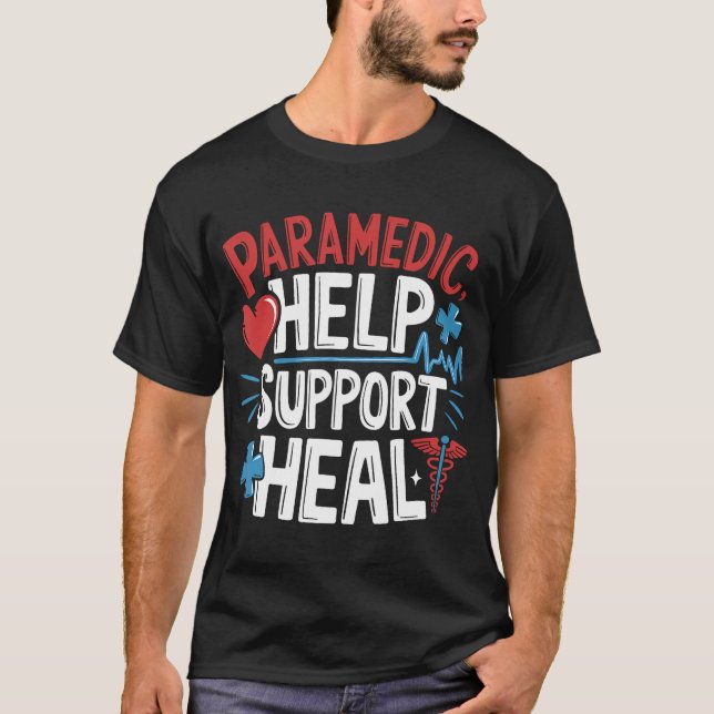 Camiseta Ems Paramédicos Y Emt Para Primeros Auxilios De Em (Anverso)