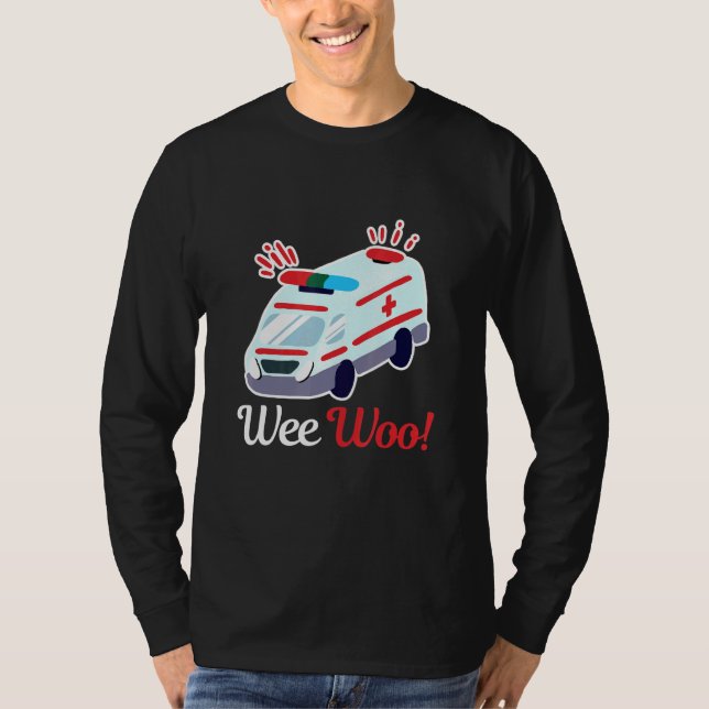 Camiseta Emt Ambulancia Paramédica Trabajador Médico de Ate (Anverso)