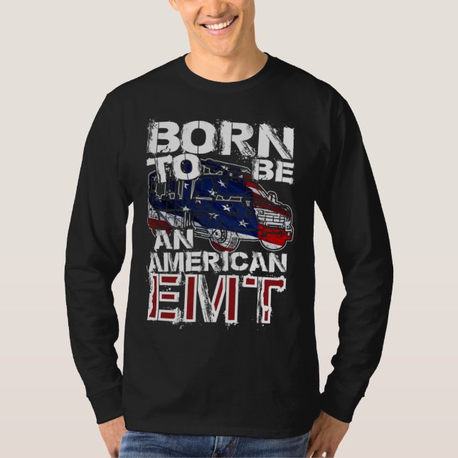 Camiseta EMT Distressed American USA Flag For EMTs (Anverso)