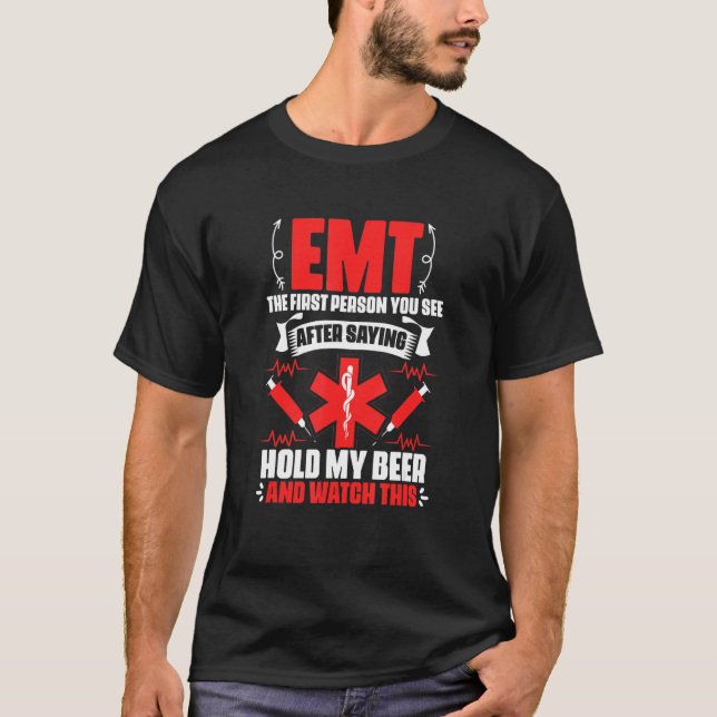 Camiseta EMT   Emergency Medical Technician Ambulance EMT P (Anverso)