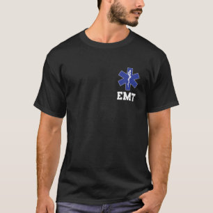 Camiseta EMT EMS Paramédico Línea Blanca Ligera de dos cara