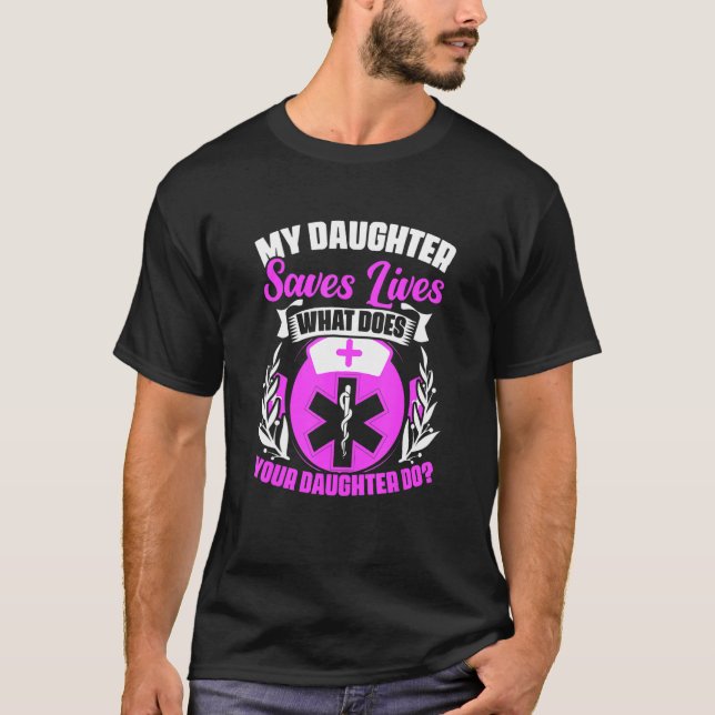 Camiseta EMT Hija Equipo médico de emergencia EMT Pa (Anverso)