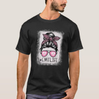 EMT Life Bleached S Pink Leopard Messy Bun EMT Lif