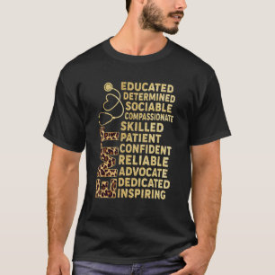 Camiseta Emt Stethoscope Educado Enfermeras Inspiradoras De
