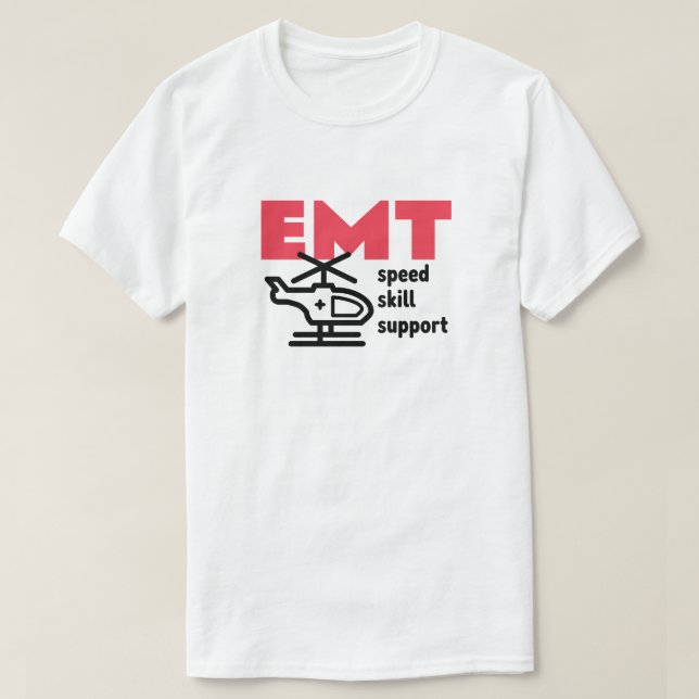 Camiseta EMT: velocidad, habilidad, soporte (Diseño del anverso)
