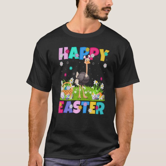 Camiseta Emu Bird Happy Easter Bunny Emu Easter Sunday (Anverso)