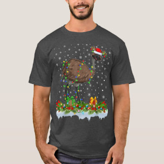 Camiseta Emu Bird Lover Coincide con Santa Lighting Emu Chr