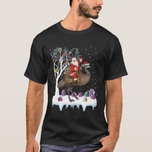 Camiseta Emu Bird Lover Xmas Regalo Santa Riding Emu Para C