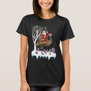 Camiseta Emu Bird Lover Xmas Santa Riding Emu Navidades