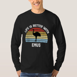Camiseta Emú con Texto Alemán La vida es mejor