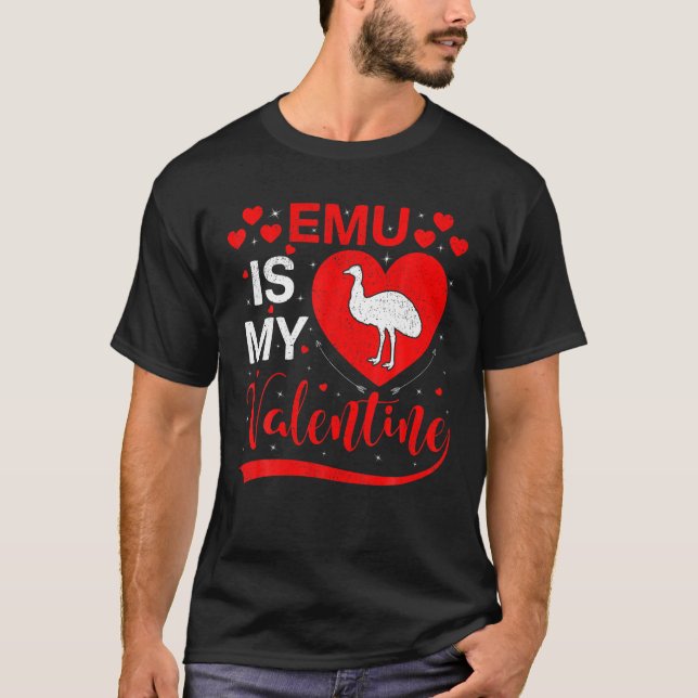 Camiseta Emu Es Mi Día de San Valentín De Valentine Funny H (Anverso)