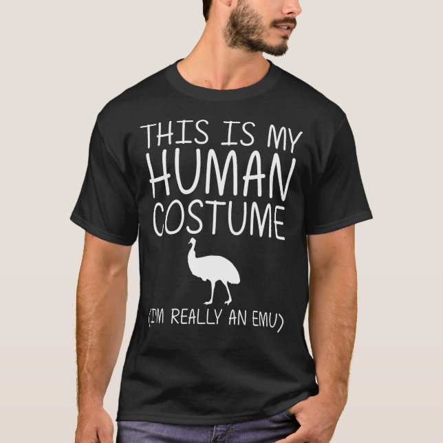 Camiseta Emu Fácil Halloween Rhea Ave De Ostrich (Anverso)