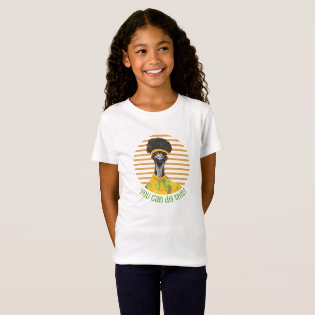Camiseta Emu motivadora y alegre - Puedes hacer esto (Anverso completo)