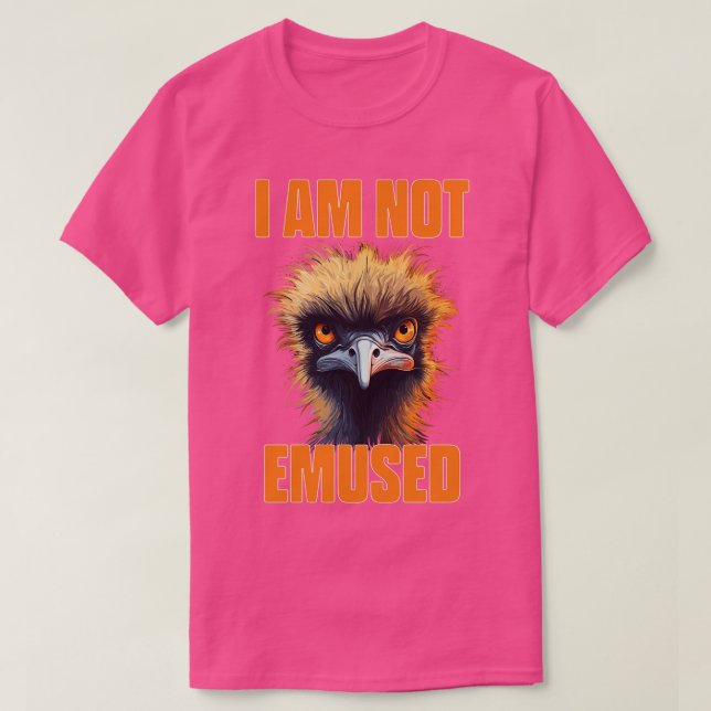 Camiseta Emu No Estoy Empleado De Pun De Ave Gracioso (Diseño del anverso)