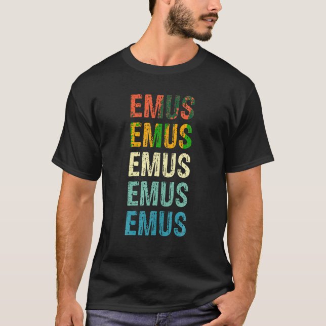 Camiseta Emus Retro Vintage T Shirt (Anverso)