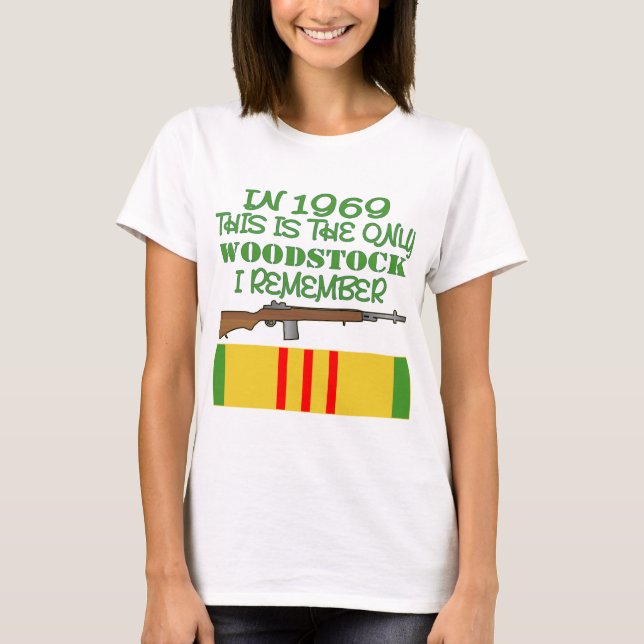 Camiseta En 1969 el único Woodstock recuerdo Vietnam (Anverso)