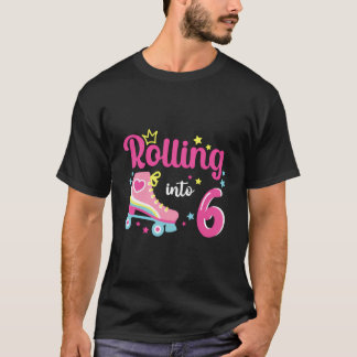 Camiseta En 6 Años Estoy Cumpliendo 6 Roller Skate Bi