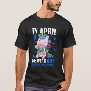 Camiseta En Abril Nosotros Llevamos Azul Unicornio de Conci