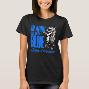 Camiseta En Abril Nosotros Llevamos Rompecabezas Azul Rex D