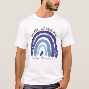 Camiseta En Abril Nosotros Nosotros Azul, Mes de Concientiz
