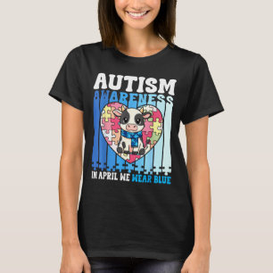 Camiseta En Abril Nosotros Usamos Rompecabezas De Vaca Conc