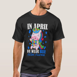 Camiseta En Abril Nosotros Vestimos Unicornio Azul de Conci