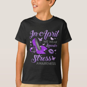 Camiseta En Abril Usa Lavender High Heather Stress Awarenes