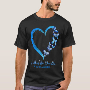 Camiseta En Abril Usamos Autismo Azul Conciencia Mariposa H